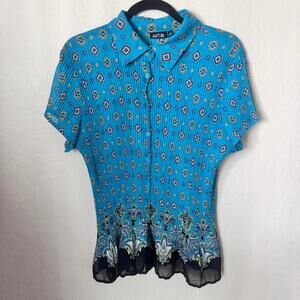 Apt 9 y2k xl pleated button up
